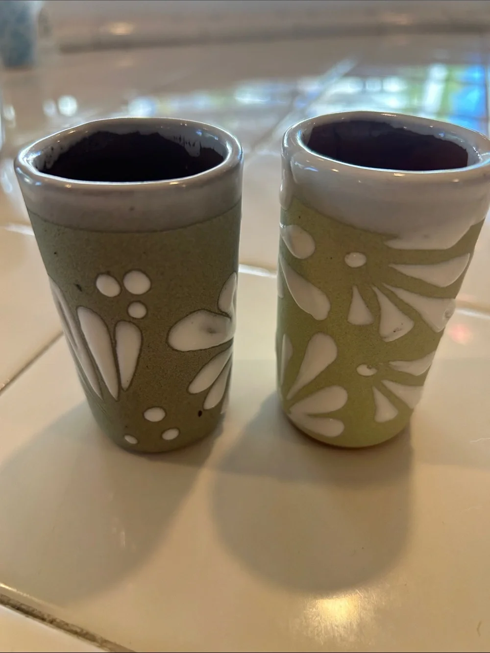 New set Talavera shot glasses